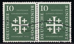 Stamps Germany, Scott # 744 used pair