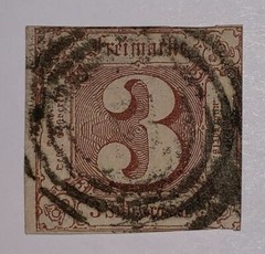 Travelstamps: 1859-1860 Germany Thurn And Taxis Stamps Scott # 12, Used, Ng