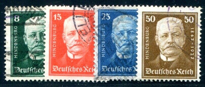 GERMANY 1927 403-406 used BEAUTIFUL SET (I3862