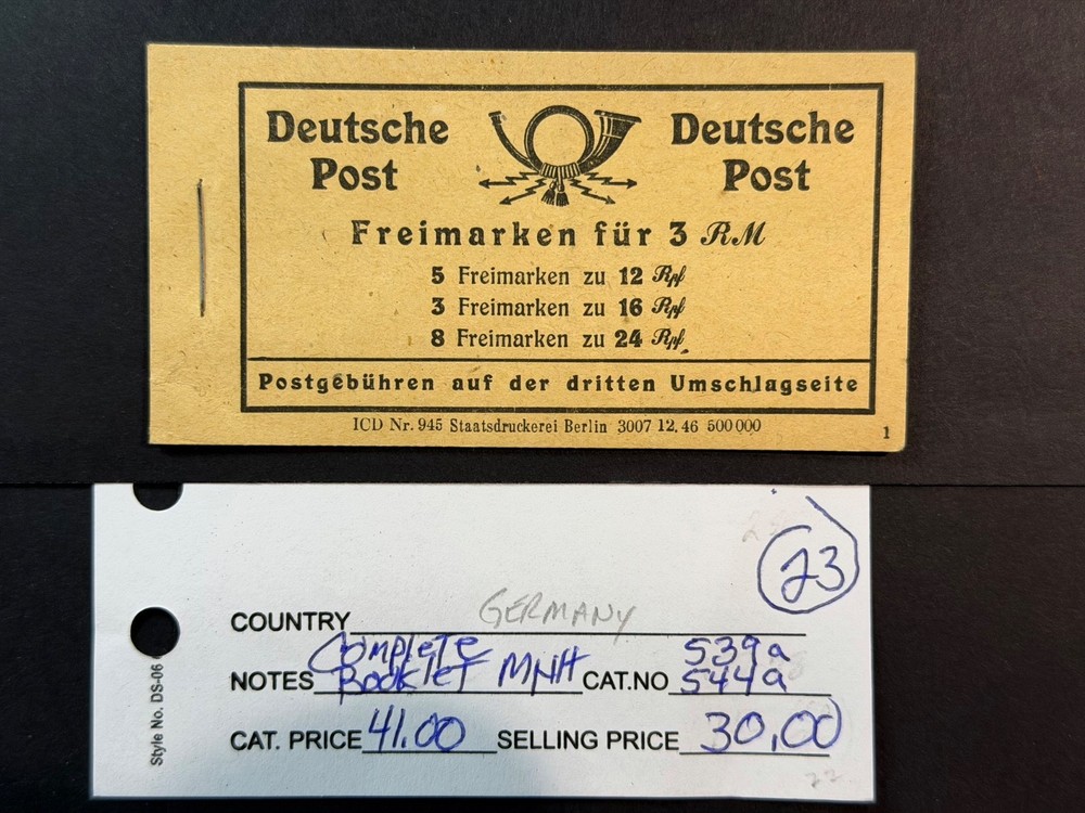 Germany # 539a & 544a MNH Complete Booklet* 2024 Scott Catalogue Value $ 41.00