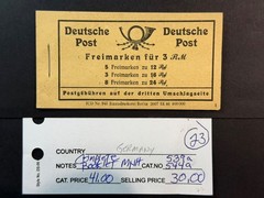 Germany # 539a & 544a MNH Complete Booklet* 2024 Scott Catalogue Value $ 41.00