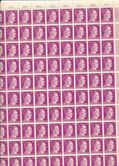 Stamp Germany 40 PF Adolf Hitler Sheet 1941 WWII 3rd Reich German MNH Faults