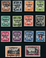 Stamp Germany Mi 716-29 1939 WWII 3rd Reich Danzig Empire Poland Overprint Used