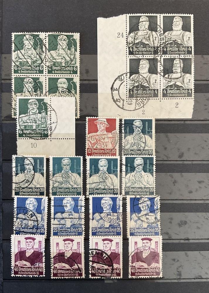 GERMANY 1934 562-564 used NICE LOT of the HIGH VALUES SEVERAL TIMES (23625c