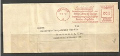 🤩 🤩 OSBURGH – GERMANY. 1943. WRAPPER. DRESDEN. SACHSENKAFFE RED MACHINE CANCEL