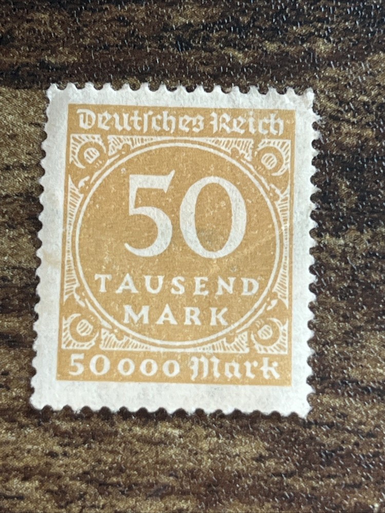Germany 50000 Mark 50 Tausend Mark Deutsches Reich Used Actual Stamp TKS1614*