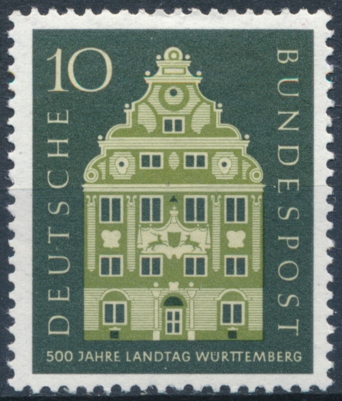 500th Anniv of First Wurttemberg Parliament – West Germany 1957 – MNH – MiNr 279