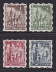GERMANY 1953 West Berlin Kaiser Wilhelm set of 4 SG B106-B109 MH/* (CV £29)