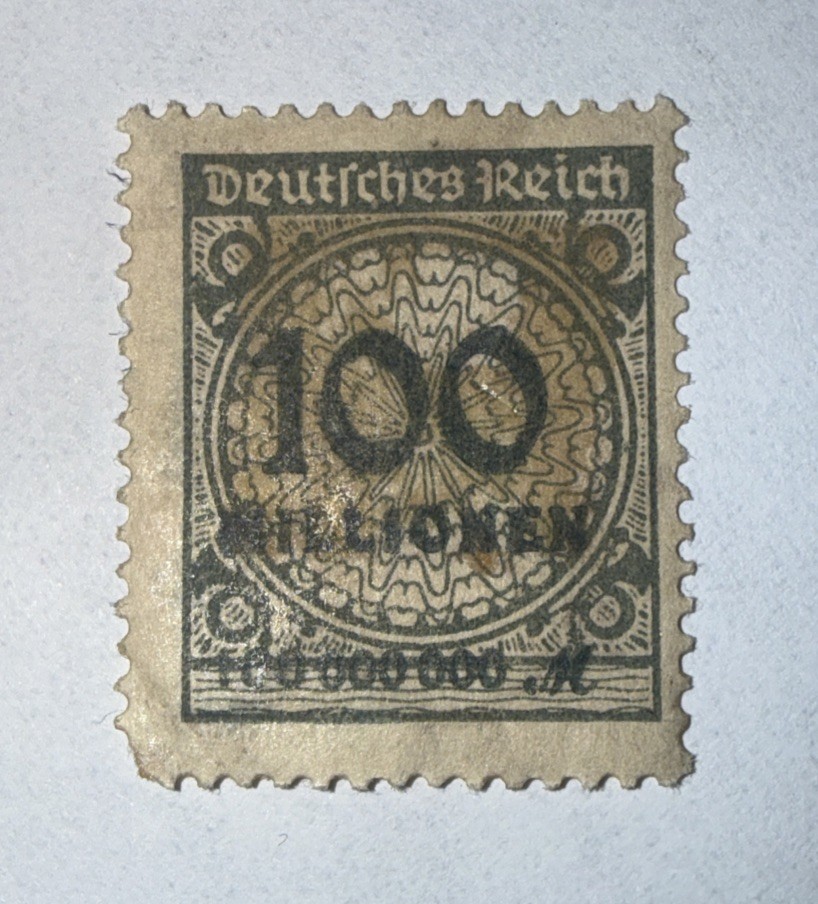Germany 1923 Deutsches Reich 100 Millionen Mi. #322a Scott #290