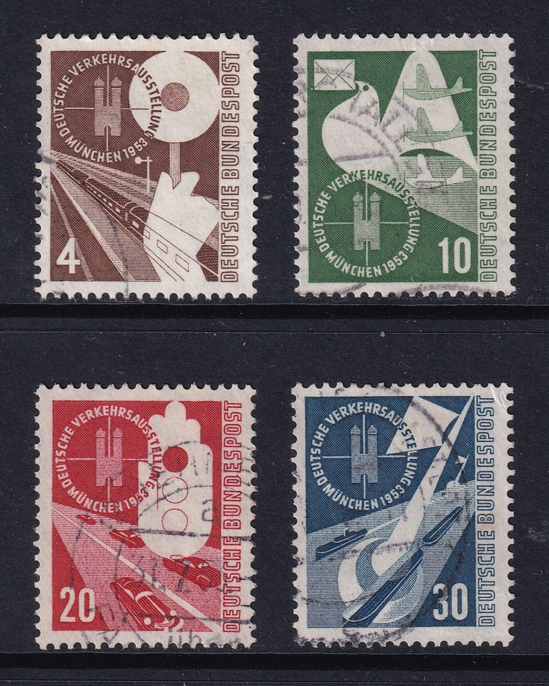 WEST GERMANY 1953 Transport Exhibition set of 4 SG 1093-1096 Used (CV £48)