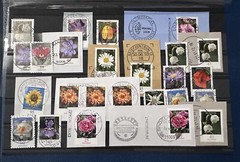 GERMANY FLOWER COLLECTION STAMP WITH SEVERAL POSTMARKS