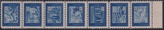 Stamp Germany Poland General Gov’t Revenue WWII Goods Tax Strip of 7 MNG