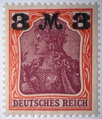 Travelstamps: 1920-1921 Germany Deutsches Reich 3 Mark on 3 Mark OVP STAMP MNH