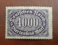 Germany Stamps Deutsches Reich 4000 Mark Mi. Nr. 255 (18454)