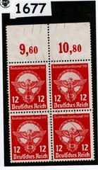 Stamp block Sc 491 1939 Third Reich era Germany Young Workers #1677