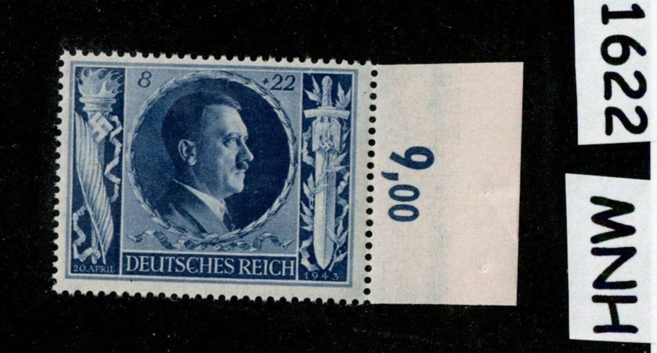 MNH stamp Sc B233 Adolf Hitler 1943 54th Birthday WWII Germany #1622