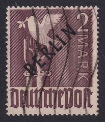 WEST BERLIN 1948 Dove of Peace 2m Black Overprint SG B18 Used (CV £650)