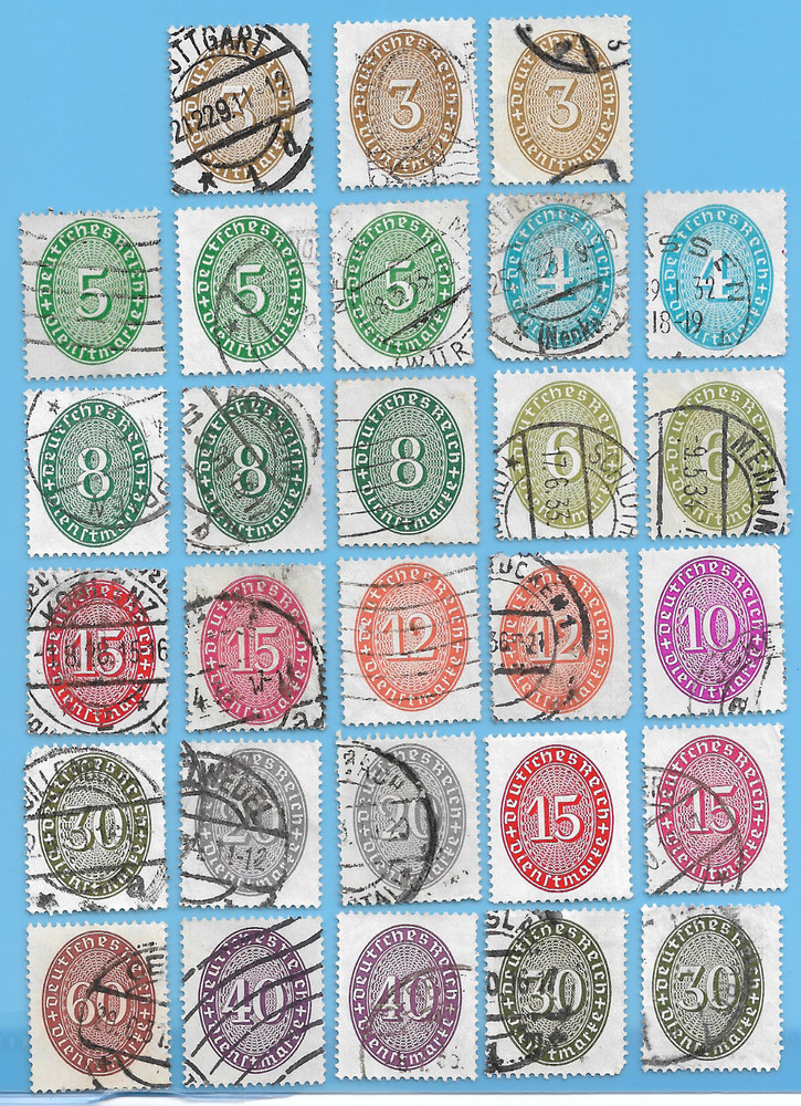 Germany Deutsches Reich 1927 1933 Officials Stamp lot Sc# 062 079 #90