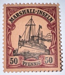 Travelstamps: GERMANY MARSHALL ISLANDS STAMPS Kaiser’s Yacht 50pf MOGNH UnWMK