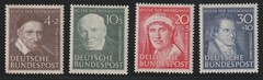 Germany 1951 Sc # B 320-23 Portraits MNH OG $ 105