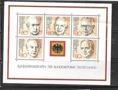 GERMANY SC#1384 1982 PRESIDENTS SOUVENIR SHEET MNH MINT OLD STAMPS