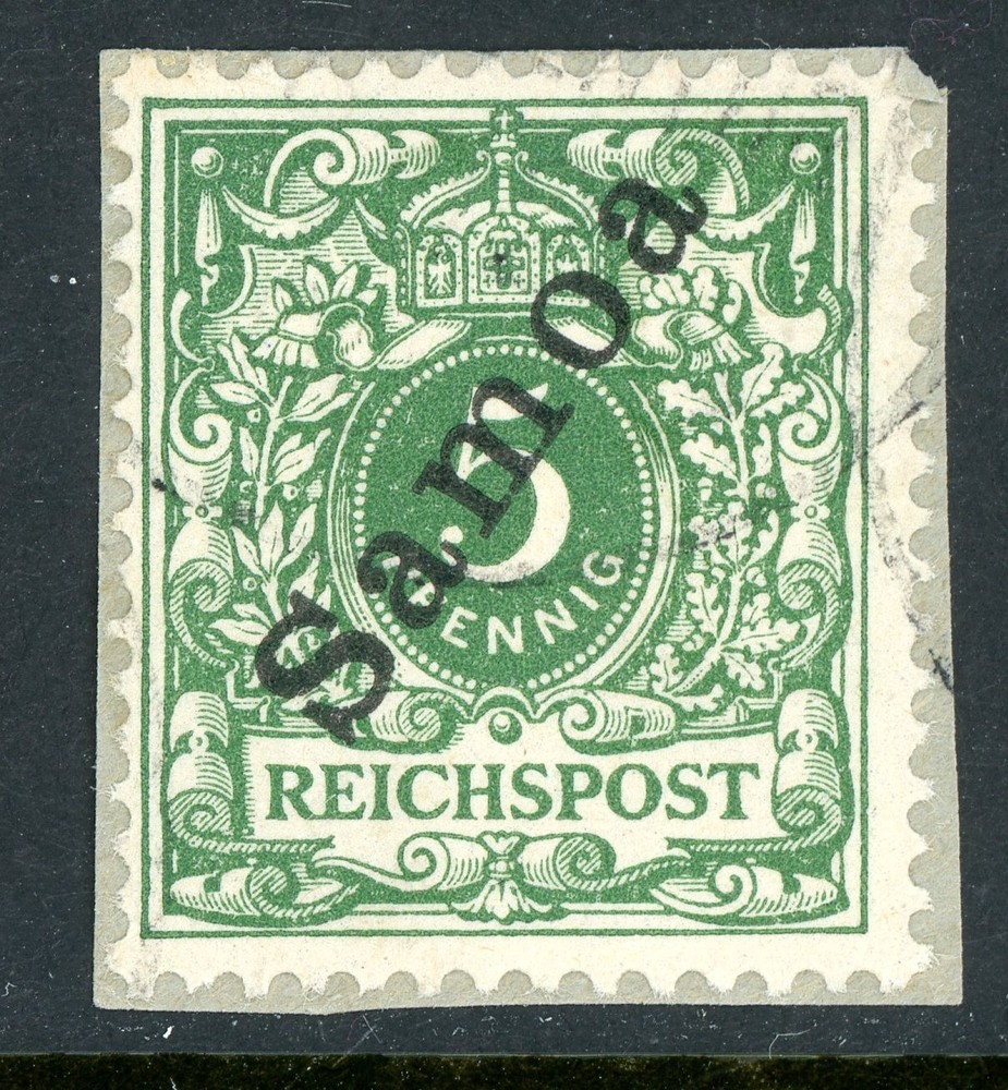 GANDALF – Germany 1900 Samoa 5pf OP Reichspost Scott #52 VFU Y93