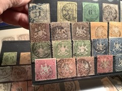 WURTTEMBERG, WERTEMBERG CLASSICS. 1851-1865 German States lot of 23 Stamps