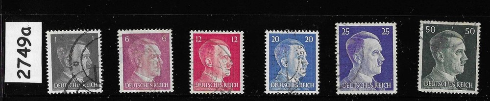 Stamps Adolf Hitler 1941 issues Third Reich era Germany during WWII #2749a
