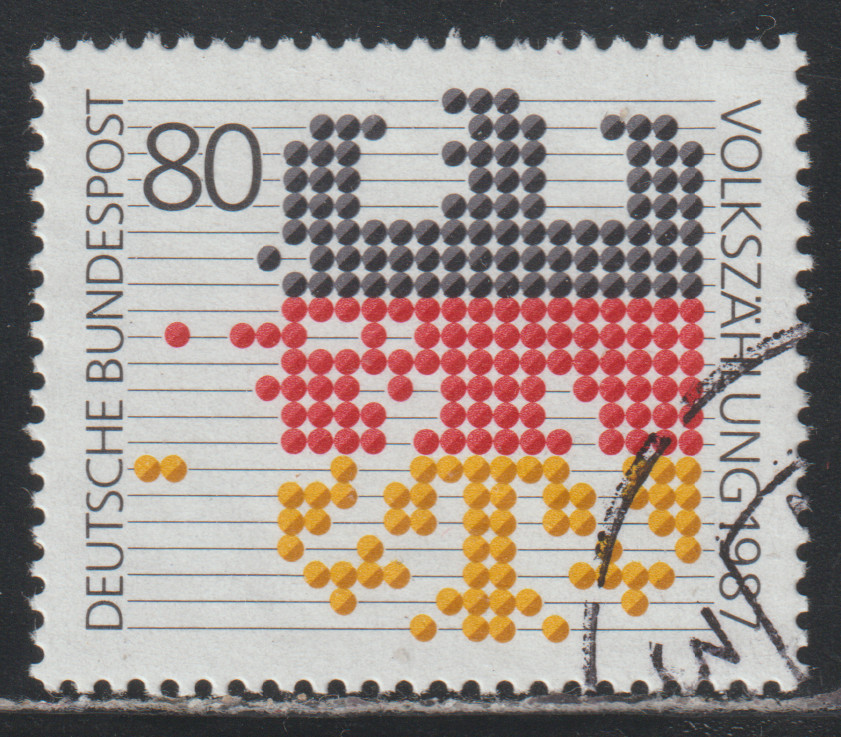 Germany 1987 SC# 1499 – Census 1987 – Federal Eagle – Used Lot # 90