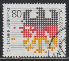 Germany 1987 SC# 1499 – Census 1987 – Federal Eagle – Used Lot # 90