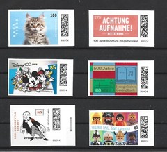 Germany 2023 , 2024 Selection of Six Self Adhesive Stamps MNH