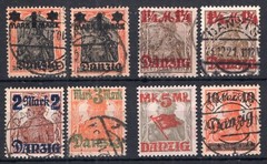 GERMANY / DANZIG / MI # 41 I/II – 42 I/II – 43I – 44I – 45I – 46I USED – CV 380€