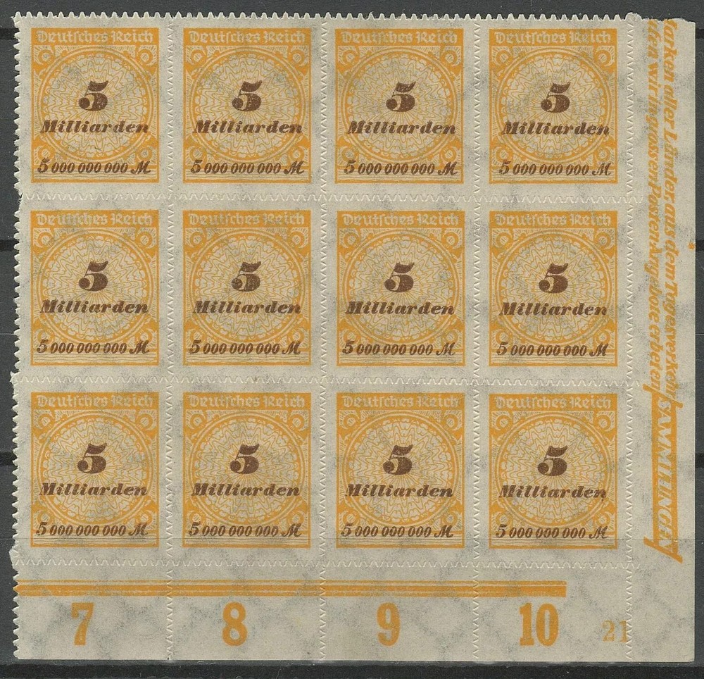 Germany Weimar Republic 1923 ☀ 5 milliarde block ☀ MNH**