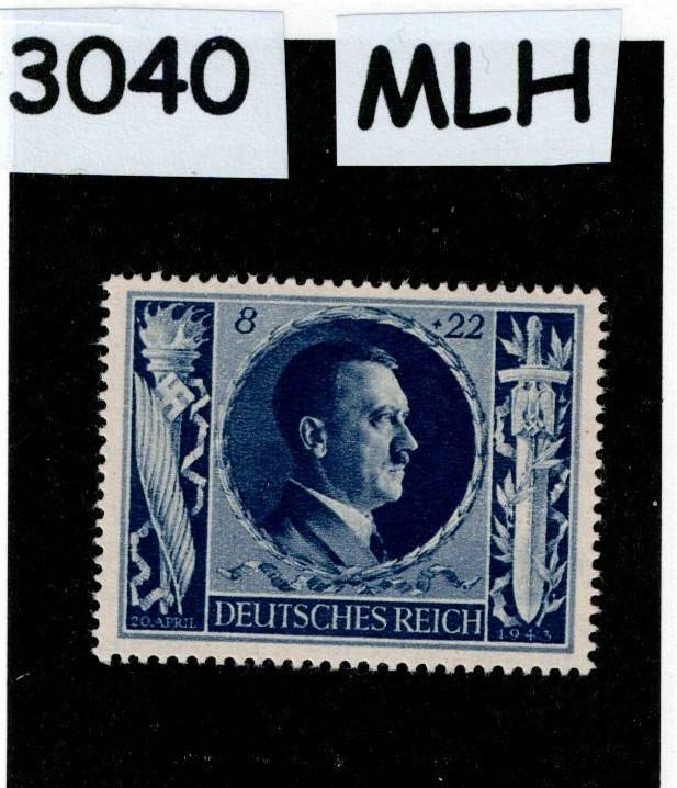 MLH stamp B232 Adolf Hitler 1943 Birthday / WWII Germany / Third Reich #3040