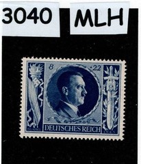 MLH stamp B232 Adolf Hitler 1943 Birthday / WWII Germany / Third Reich #3040