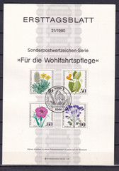 Bundesrepublik ETB 1059-62 Scott B577-80 Flowers