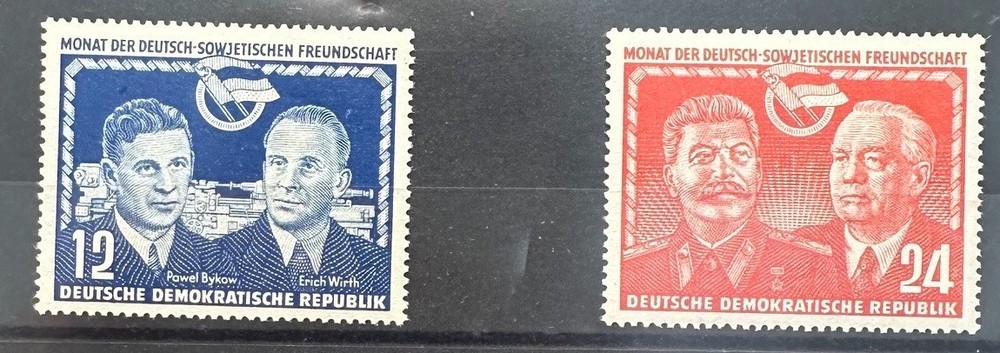 GERMANY DDR 92 – 93 Beautiful Mint VERY VERY Light Hinged Set