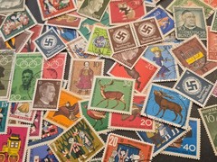 Nazi German Third Reich + Bundpost Stamp Collection Lot Sets 50 Pc random