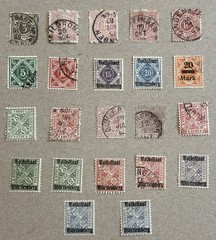 Germany Wurttemberg Vintage Postage Stamps Unused And Used Lot Of 22