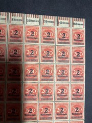 Weimar Republic German Empire 1923 Overprint Surcharge Stamp 2 mill on 200 mark