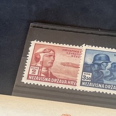 WW2 WWII German SS Croatia Croatian Freikorps Stamp Set Lot Complete Set