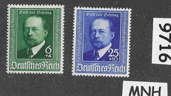 MNH stamp set B186-187 Third Reich Germany 1940 Von Behring Scientist #9716