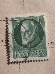 1914 USED Bavaria GERMANY 5 Pfg. STAMP King Ludwig III. BAYERN German – #5719