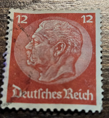 German Deutsches Reich Paul Von Hindenburg 16 Stamp Set – 1933