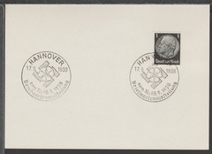 ✔️ GERMANY 3. Reich RARE Special Postmark POSTCARD