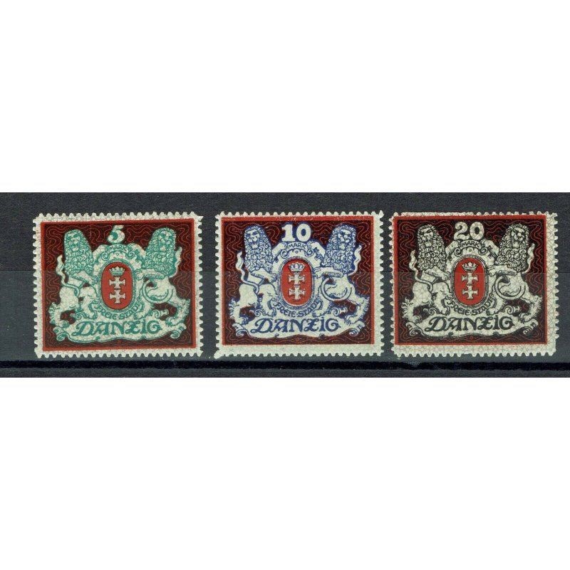 Danzig 1921 Mi.No. 87-89 *