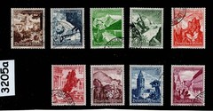 Used Stamp set B123-131 1938 Germany Third Reich Winter relief fund #3205a