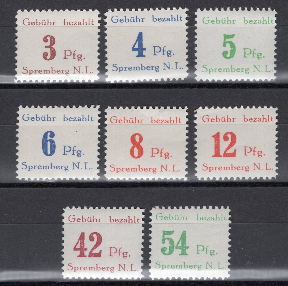 GERMANY SOVIET OCCUPATION 1946 LOCAL SPREMBERG 7-14 PERFORATED PERFECT MNH