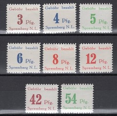 GERMANY SOVIET OCCUPATION 1946 LOCAL SPREMBERG 7-14 PERFORATED PERFECT MNH