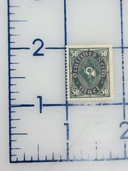GERMANY ~ Deutrches Reich ~ Green Stamp 50 Mark ~ Posted ~ c.1922 ~ B193